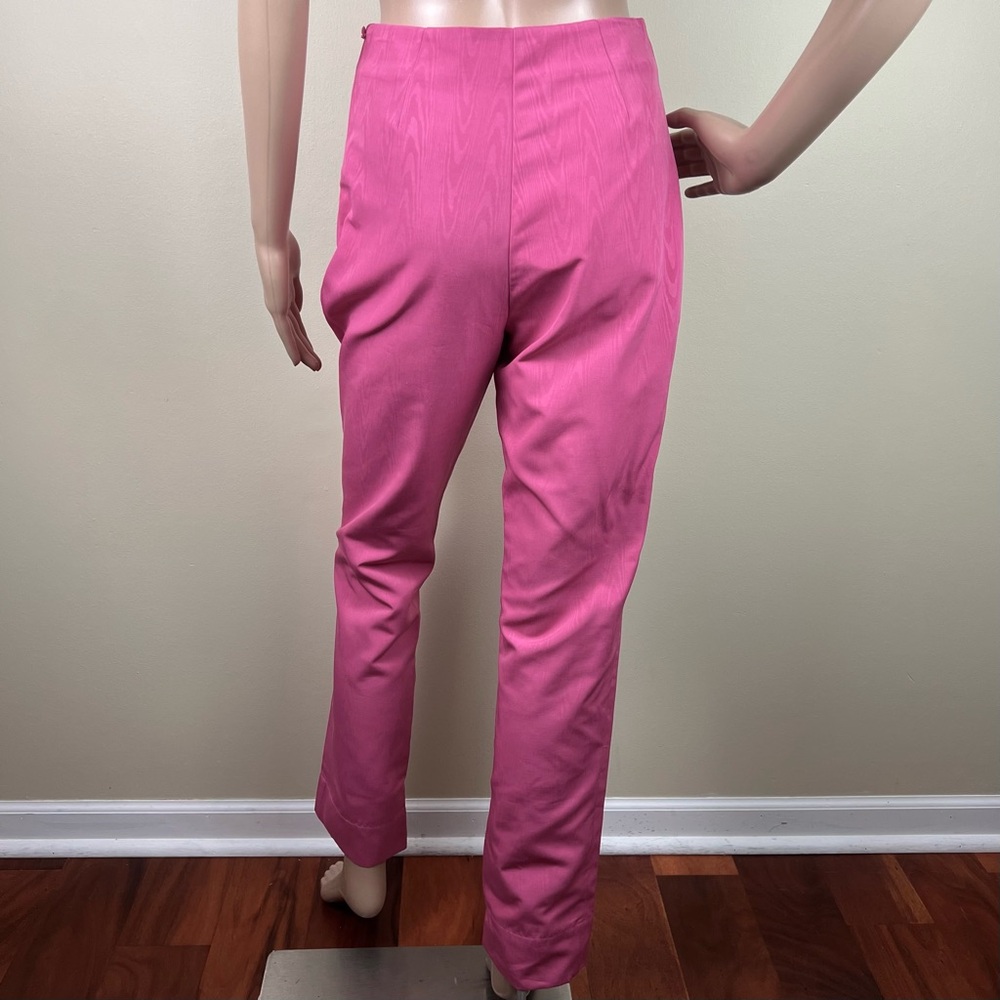 NEW STAUD PINK PRINTED HIGH-WAIST CROPPED PANTS - Picture 6 of 10